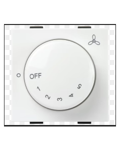 100W Fan Regulator, 2 Module, ISI ROMA Classic White 20507