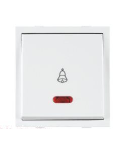 10A Bell Push With Neon ROMA Classic White 30715