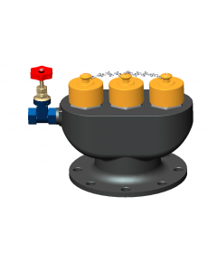 Cast Iron 3 Way Breeching Inlet with GM NRV - AAAG