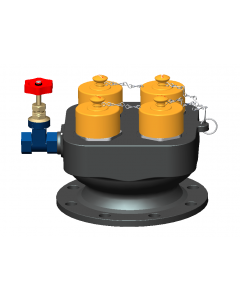 Cast Iron 4 Way Breeching Inlet with GM NRV - AAAG