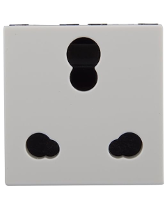 3 pin Socket shuttered - 6/16 A - ISI Indian - 2 module - Arteor Legrand