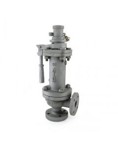 50mm Cast Carbon Steel Spring Loaded Single Post Hi-Lift Safety Valve (Right Angle Pattern) Flanged Ends AV-283 ATAM