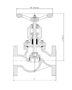 Cast Iron Stop Cum Non Return Valve, IBR, Flanged, Straight CI-6A - SANT Valves