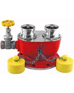 Stainless steel 2 Way Breeching Inlet with SS NRV - AAAG