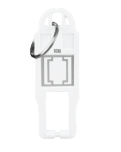 Keyring Tag Only Polycarbonate ROMA Classic White 20868