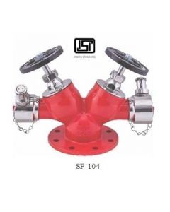 SS Double Headed Hydrant Valve (SF 104) Oblique type - Swati