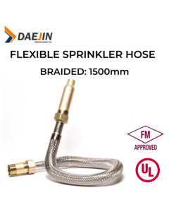 UL - 1500 mm Braided Flexible Sprinkler Hose